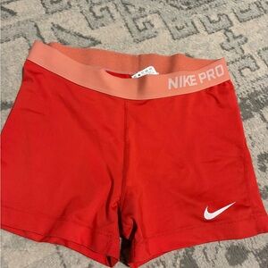Nike Pro Bright Red Athletic Shorts